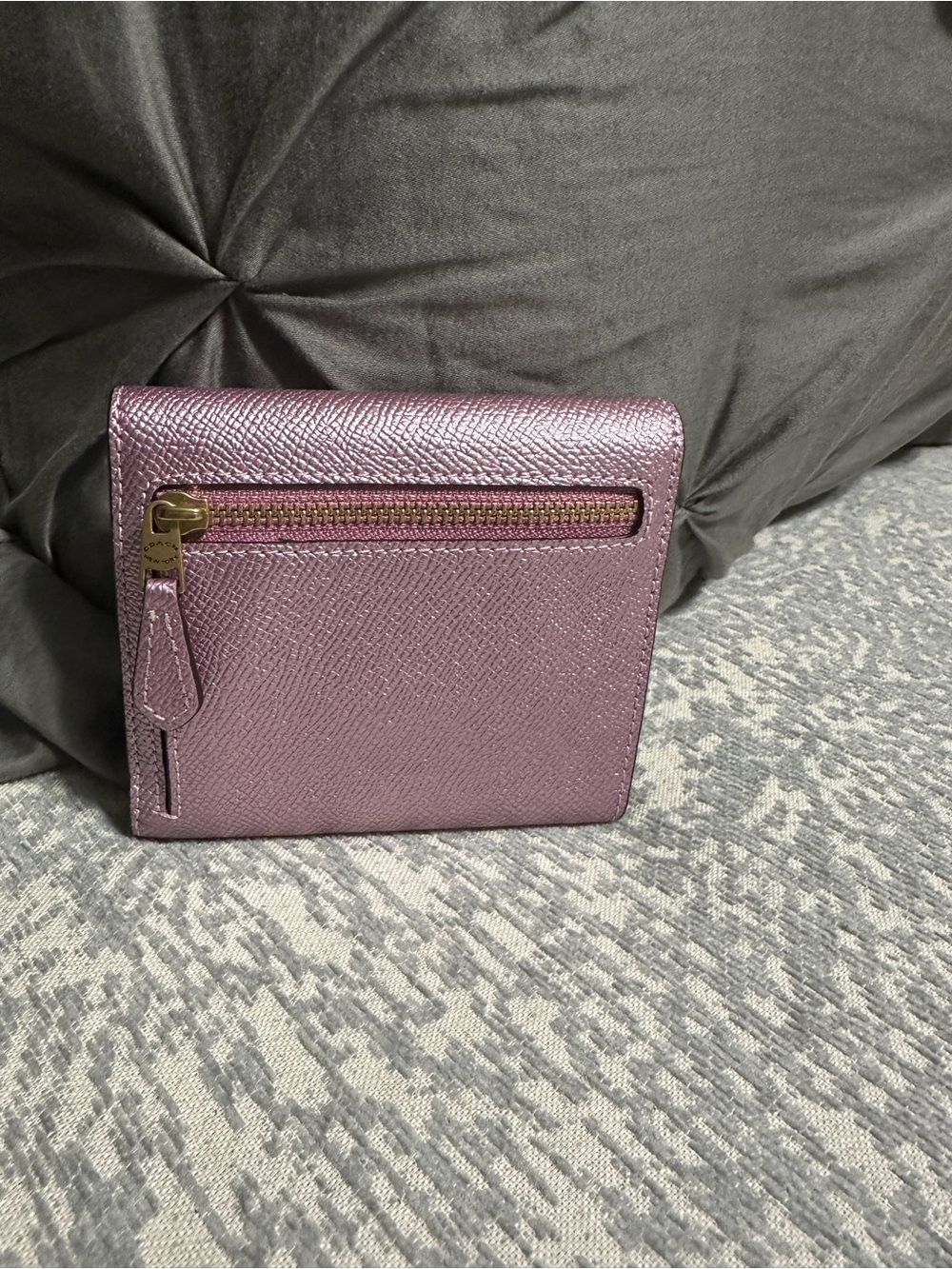 COACH Metallic Pink Wynn Wallet - Picture 2 of 7